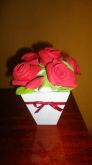 Cachepô com rosas